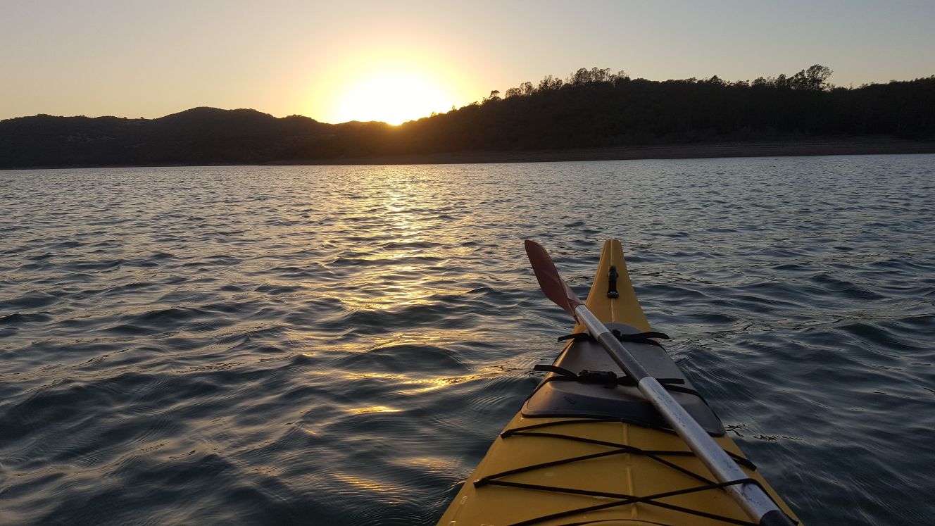 Puesta de sol en Kayak Pantano de los Hurones